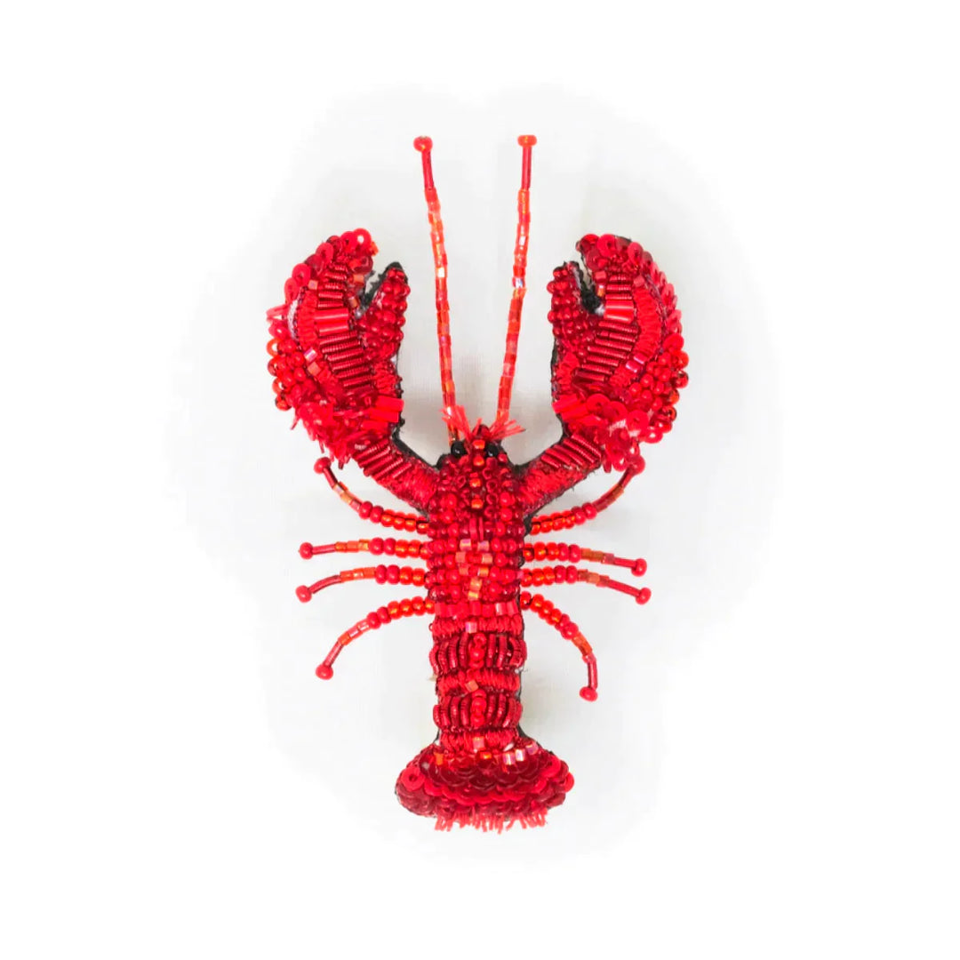 Trovelore Brosche gestickte Brosche - Lobster bei Nauli and Stories