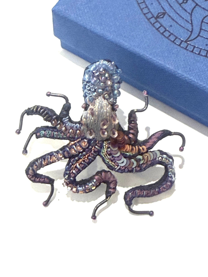 Trovelore Brosche gestickte Brosche - Oktopus bei Nauli and Stories