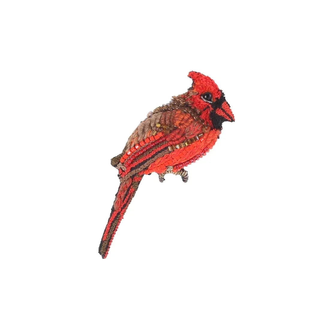 Trovelore Brosche gestickte Brosche - Red Cardinal