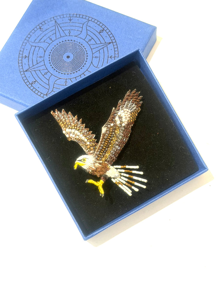 Trovelore Brosche Gestickte Brosche - Weißkopfseeadler bei Nauli and Stories