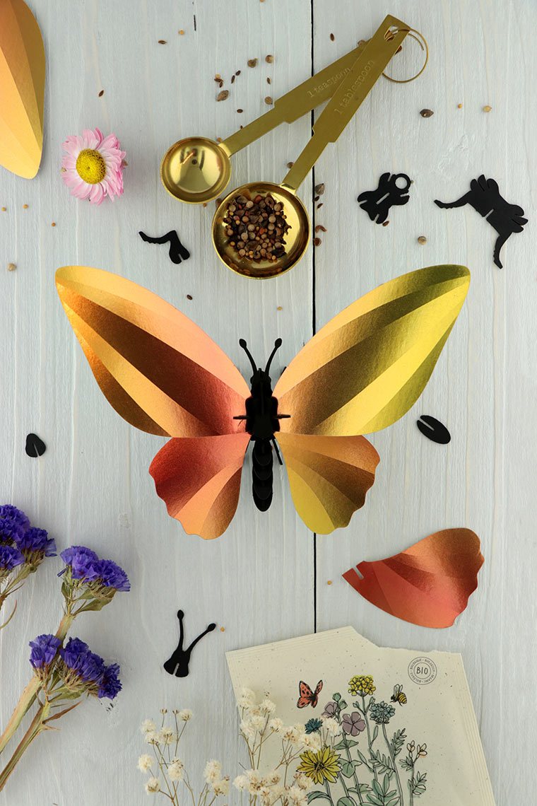 3D-Bastelset DIY-Set DIY - Bastel - Set - Birdwing Schmetterling - gelb