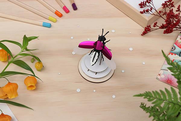3D-Bastelset DIY-Set DIY - Bastel  - Set - Glühwürmchen pink