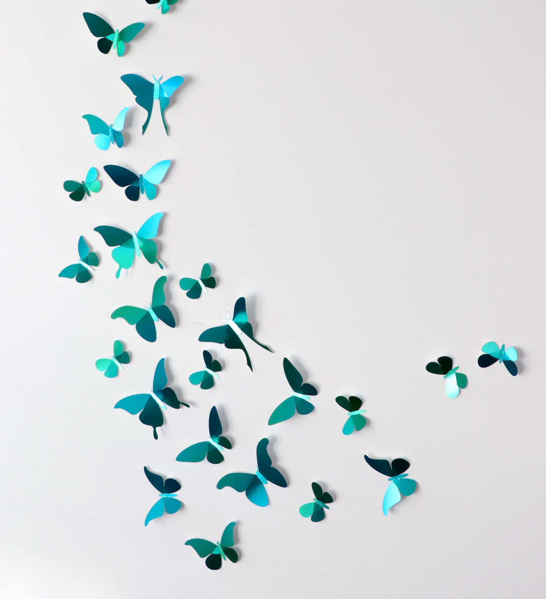 3D-Bastelset DIY-Set Kopie von DIY - Bastel  - Set - türkiser Schmetterlingsschwarm