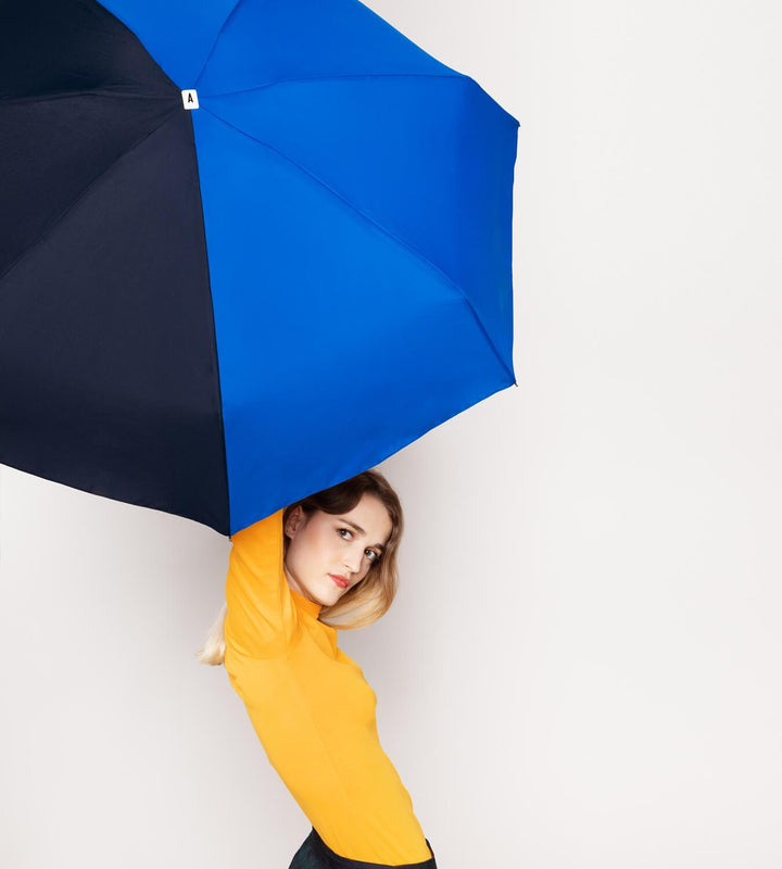 Anatole Paris Regenschirm Regenschirm Bicolor - königsblau und marineblau