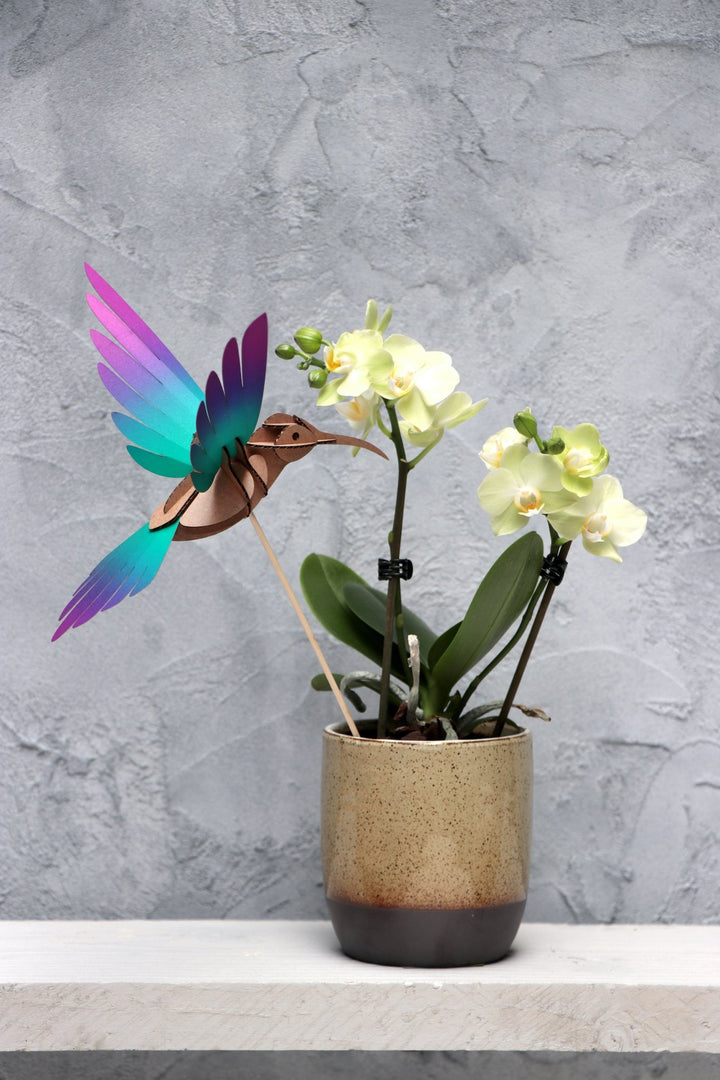 3D-Bastelset DIY-Set DIY - Bastel  -  Set - Kolibri - grün lila