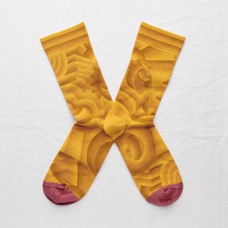 Bonne Maison Socken gelb pinke Motiv- Socken Buttercup Hippo