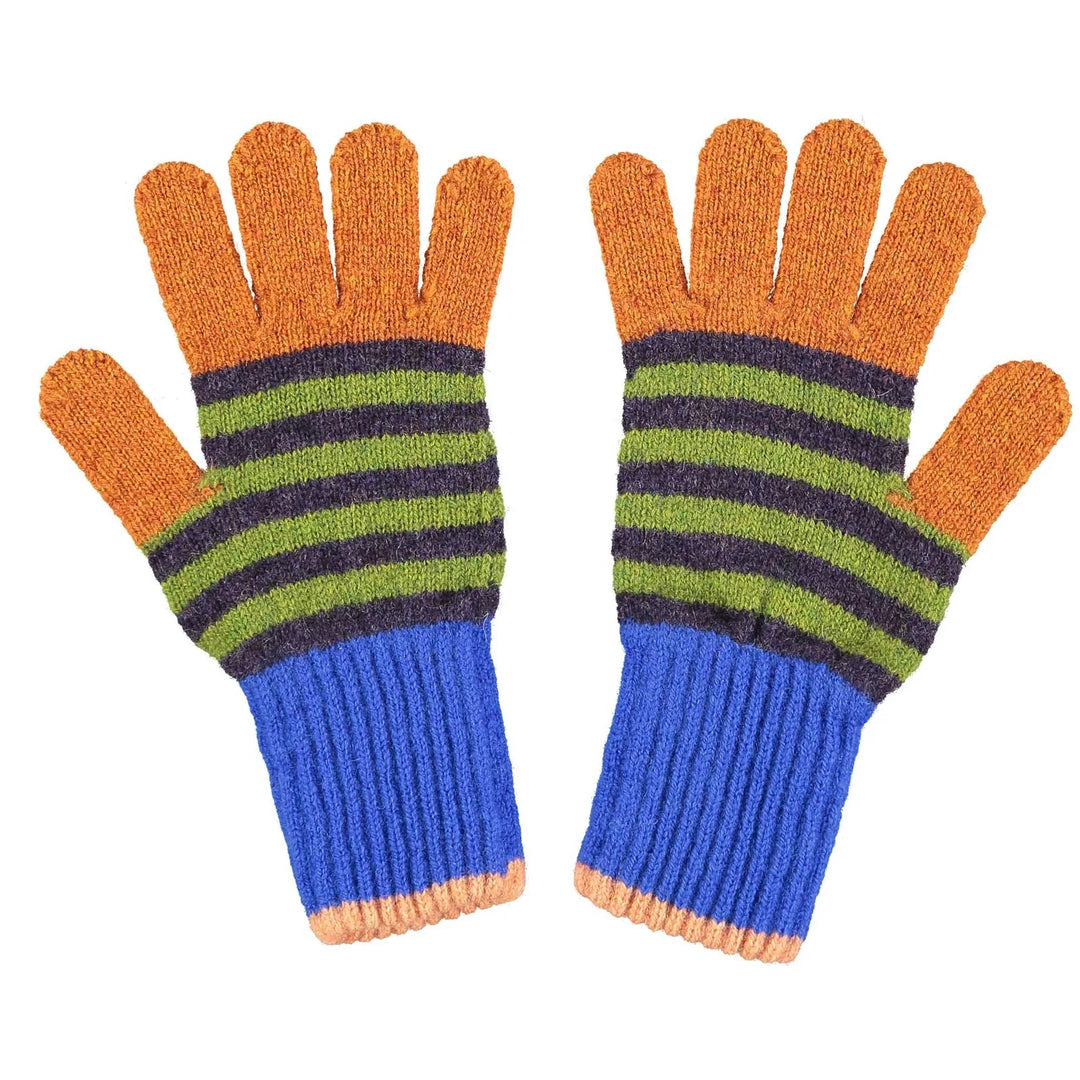 Catherine Tough Handschuhe Fingerhandschuhe aus Lammwolle für Kinder orange, grün, aubergine, blau