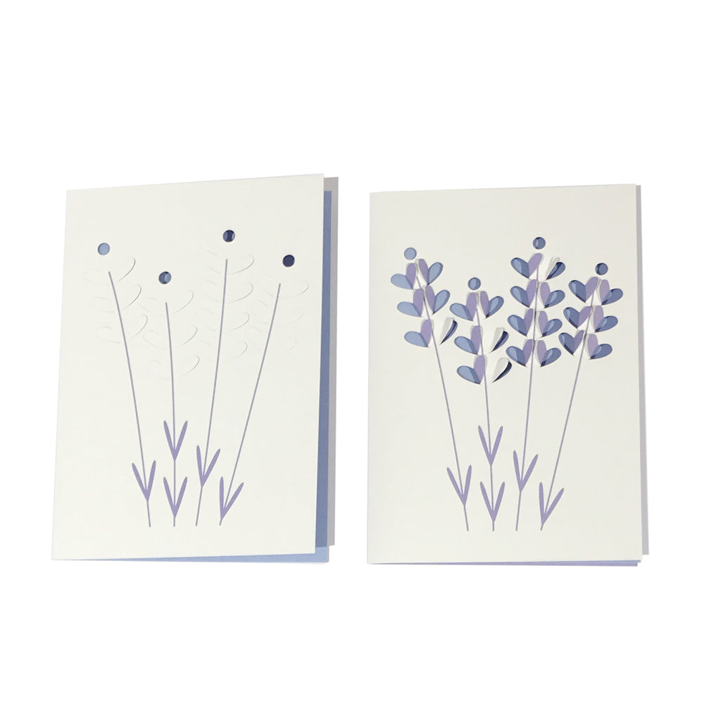 cut & make Grußkarte Lavendel Fold Out Karte