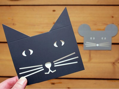 cut & make Grußkarte misc. Katze Pop Up Karte