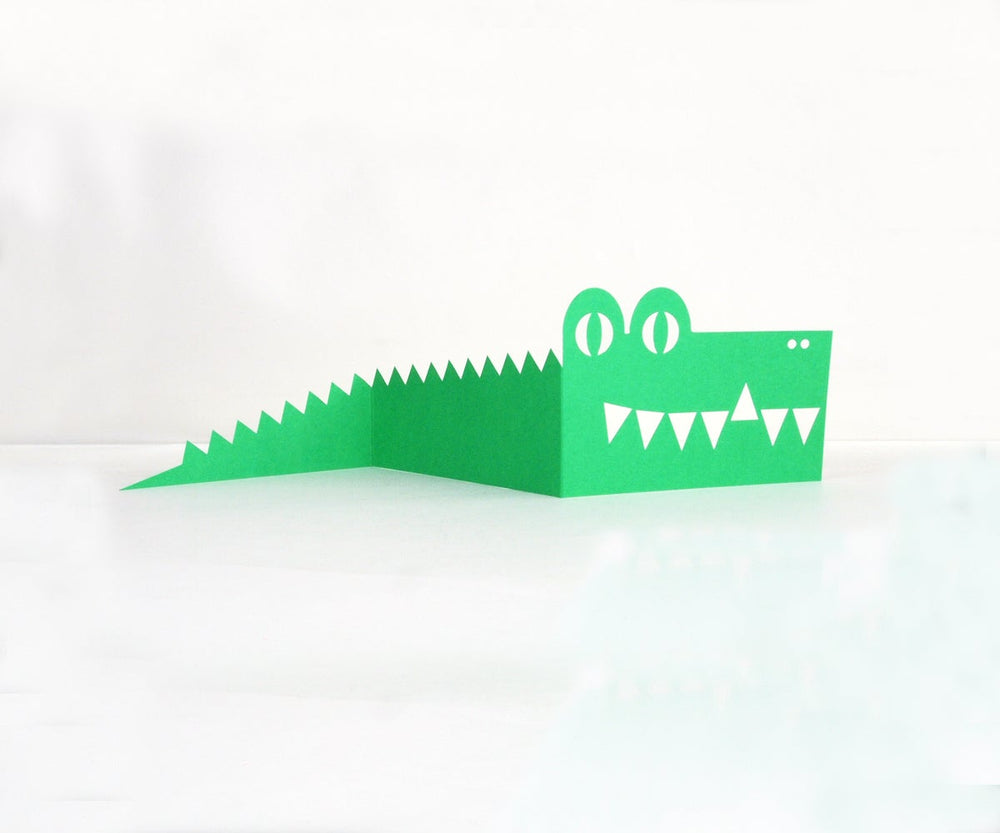 cut & make Grußkarte misc. Krokodil Pop Up Karte