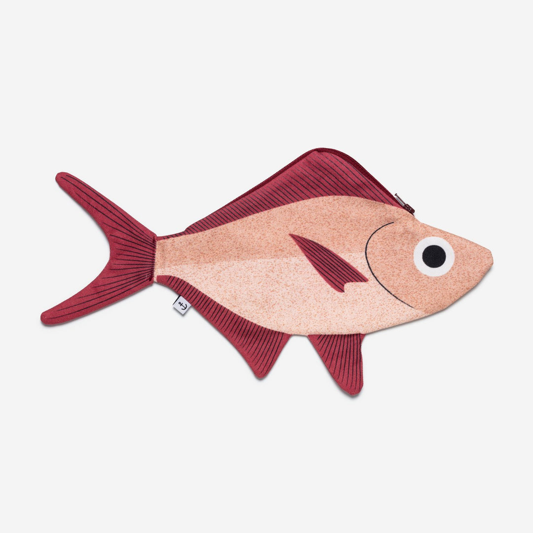 Don Fisher Täschchen Alfonsino | weinrotes Fisch - Täschchen "aus der japanischen See" bei Nauli and Stories