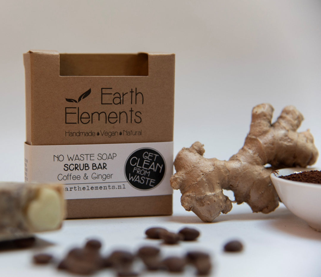 Earth Elements Seife Earth Element vegane Peeling Seife - Coffee Ginger 70g