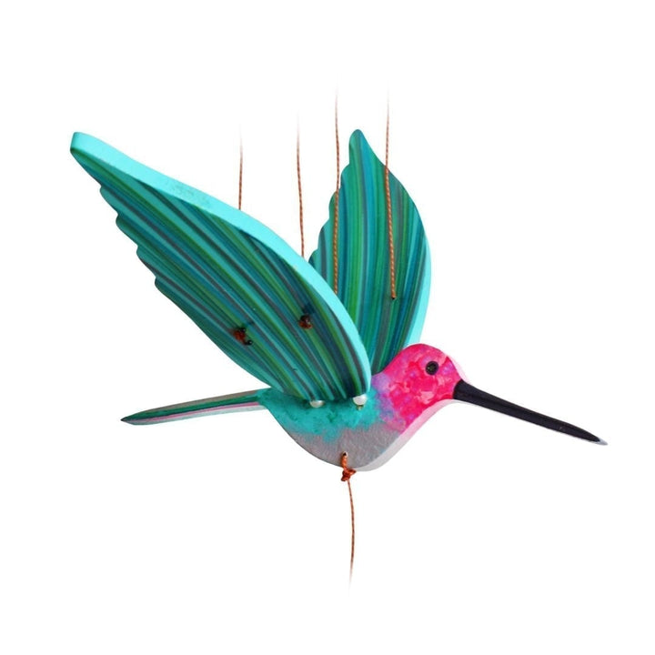 FAIR MOMS Baby-Mobiles Vogel - Mobile Kolibri türkis pink