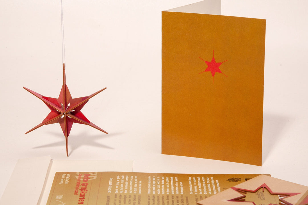 Formes Berlin Weihnachtskarte Grußkarte mit rotem Stern Bausatz