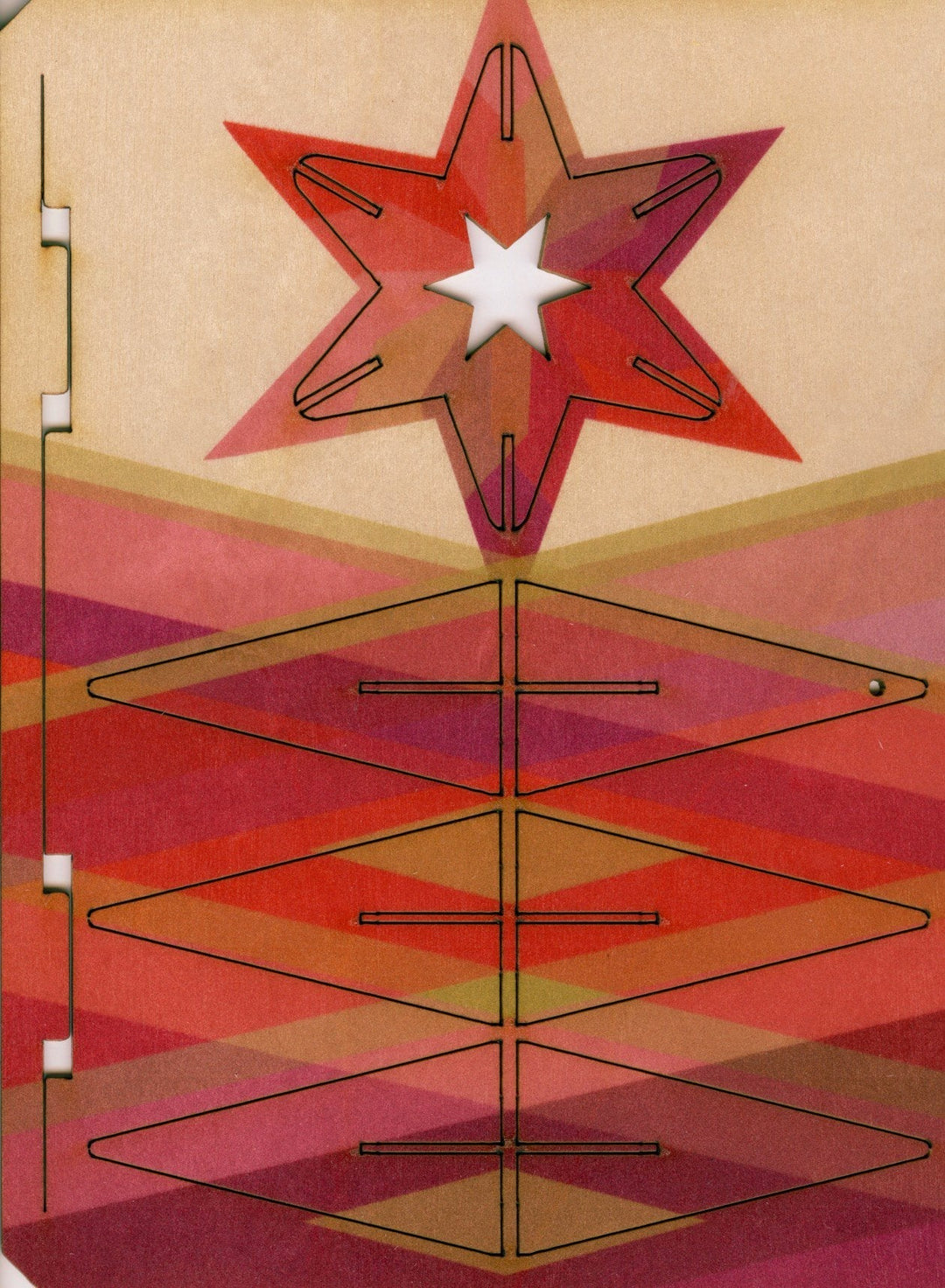 Formes Berlin Weihnachtskarte Grußkarte mit rotem Stern Bausatz