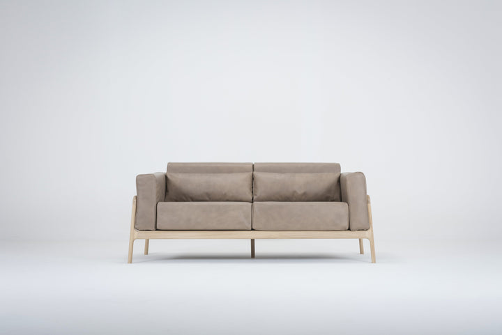 Gazzda Sofa FAWN Sofa 2-Sitzer 180cm mit Lederbezug