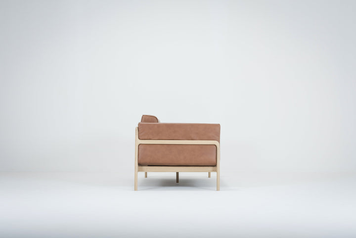 Gazzda Sofa FAWN Sofa 2-Sitzer 180cm mit Lederbezug