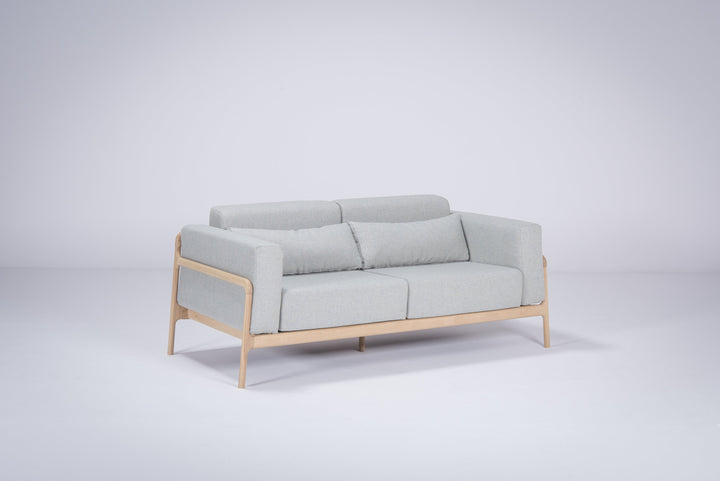 Gazzda Sofa FAWN Sofa 2-Sitzer 180cm mit Textilbezug aus Leinen-Flachs-Gewebe