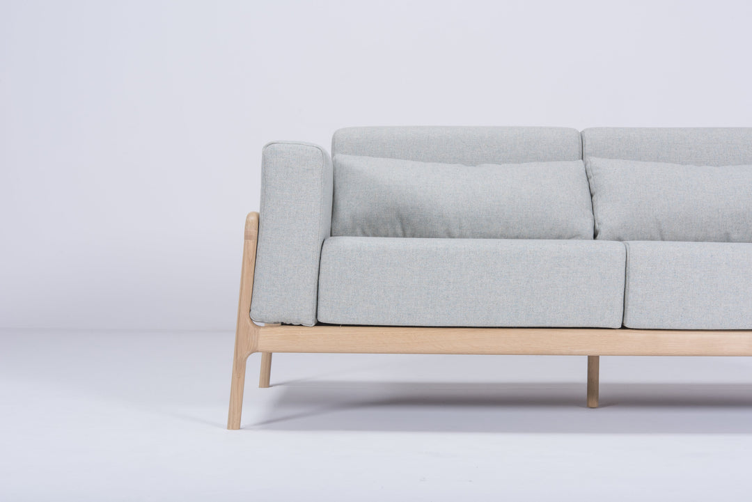 Gazzda Sofa FAWN Sofa 2-Sitzer 180cm mit Textilbezug aus Leinen-Flachs-Gewebe