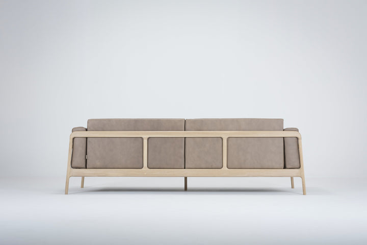 Gazzda Sofa FAWN Sofa 3,5-Sitzer 240cm mit Lederbezug