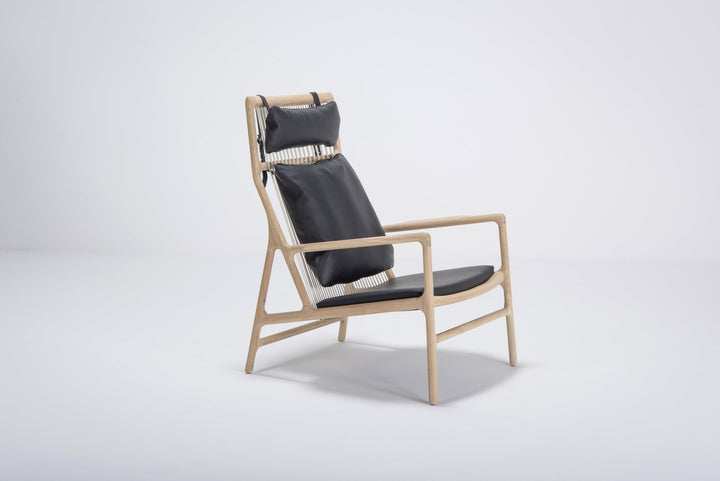 Gazzda Stuhl Dedo Lounge Chair mit Lederbezug