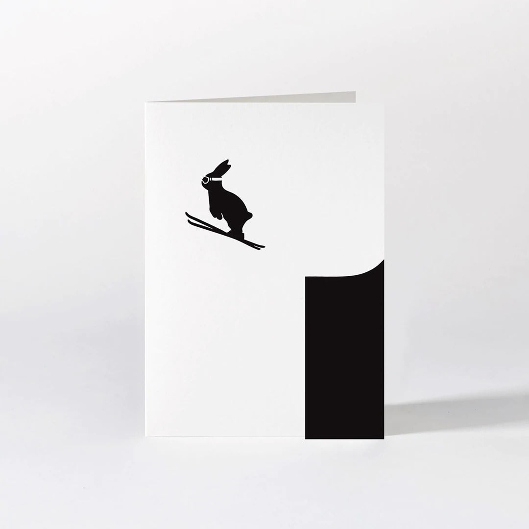 HAM by Jo Ham Grußkarte Hasen - Grußkarte - Ski Jumping Hase