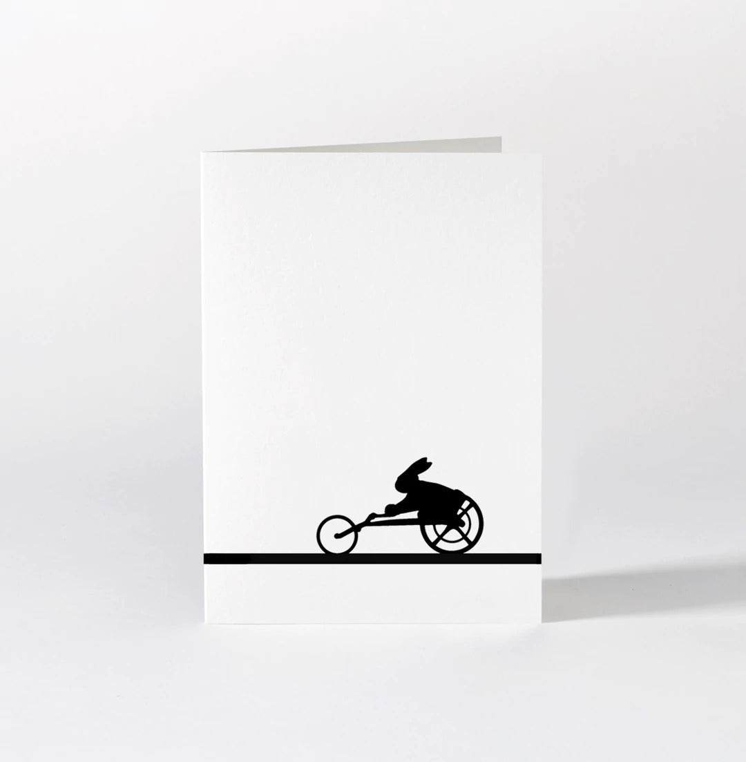 HAM by Jo Ham Grußkarte Hasen - Grußkarte - Wheelchair Racing