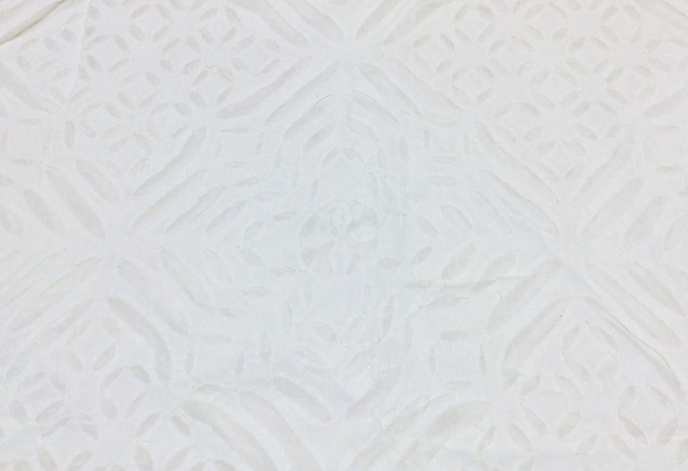 Indradanush Vorhang Vorhang Cutwork weiß auf weiß 125 x 260cm