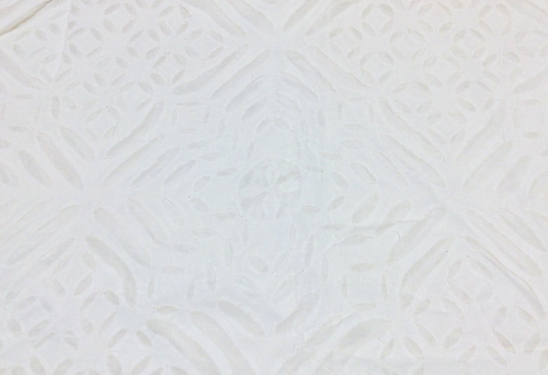 Indradanush Vorhang Vorhang Cutwork weiß auf weiß 125 x 260cm
