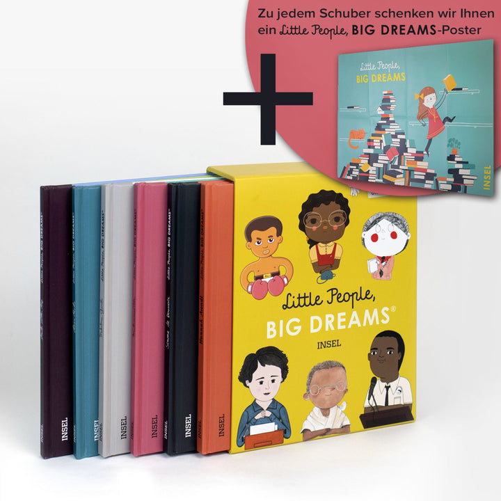 Insel Verlag Bilderbuch Little People, Big Dreams auf Deutsch: Geschenkbox mit Poster