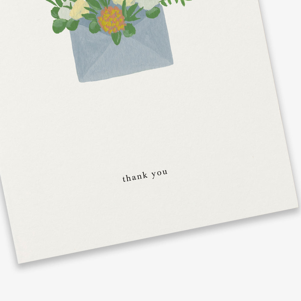 Kartotek Grußkarte Dankeskarte - Thank you - Blumen im Umschlag