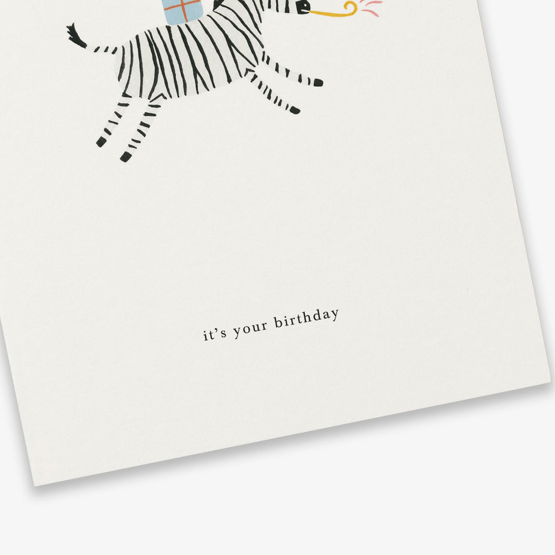 Kartotek Grußkarte Geburtstagskarte mit Zebra
