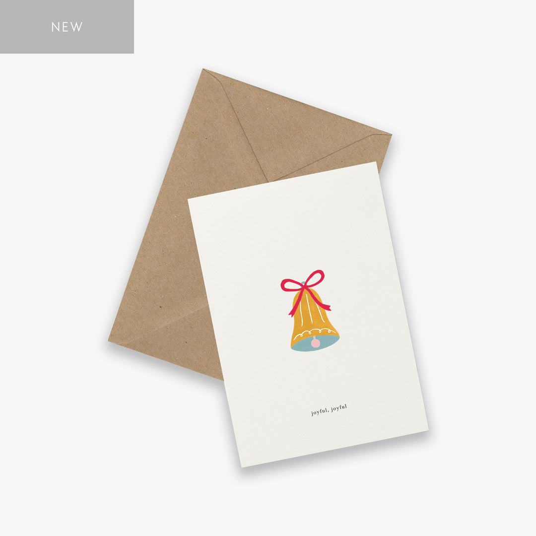 Kartotek Grußkarte Grußkarte - joyful, joyful - Glocke - Weihnachtskarte