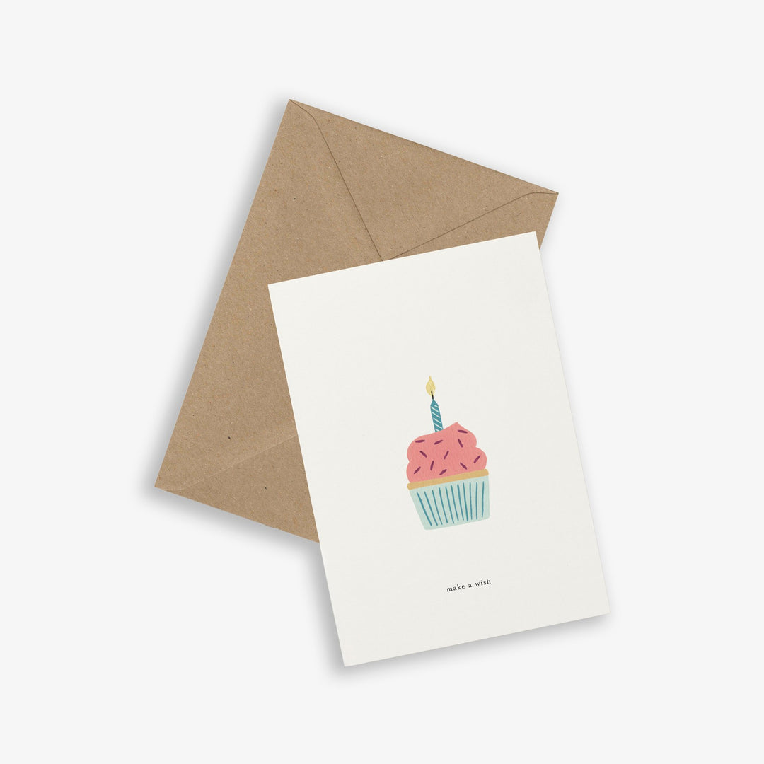 Kartotek Grußkarte Grußkarte - make a wish - Geburtstagskarte
