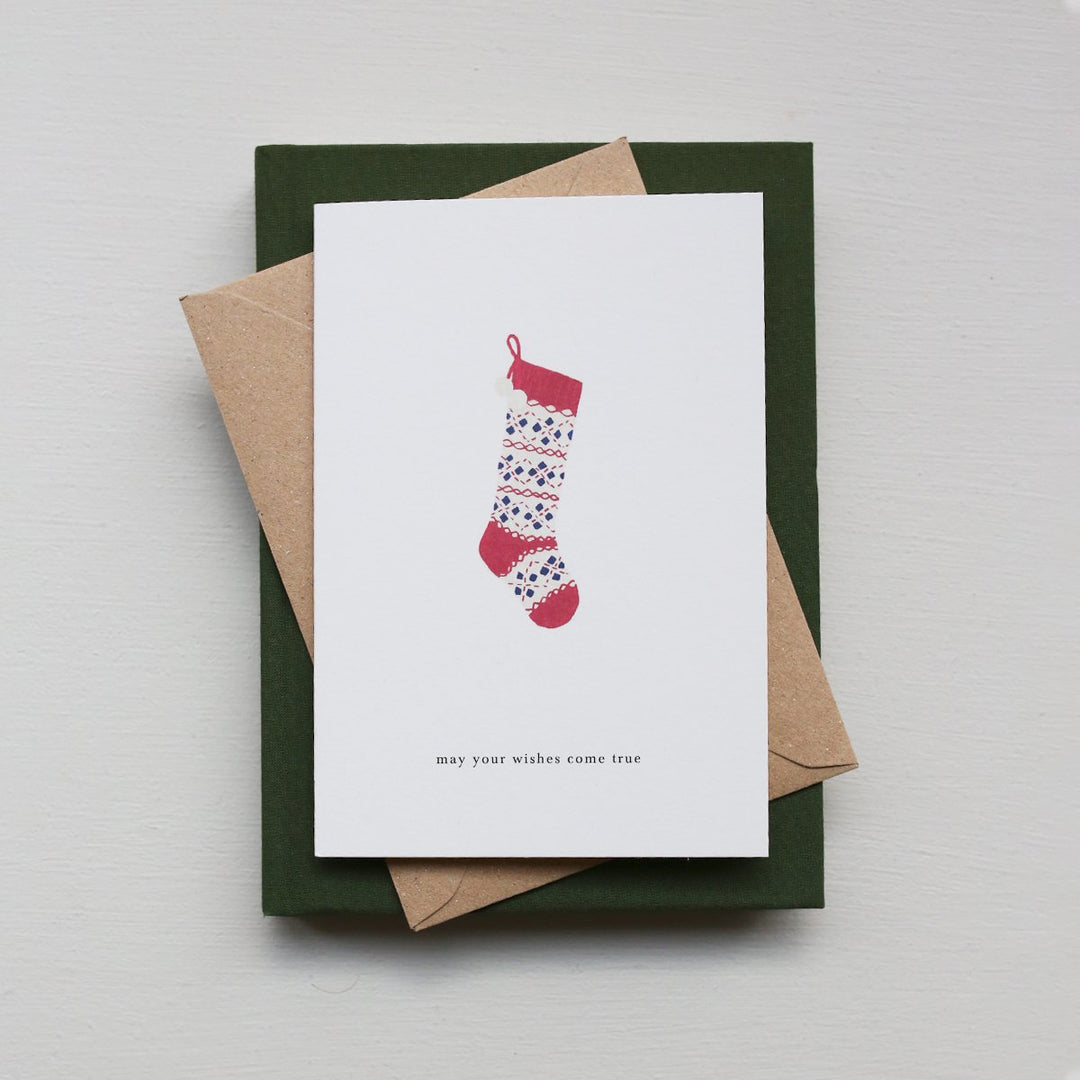 Kartotek Grußkarte Grußkarte - Weihnachtsstrumpf - Christmas Stocking