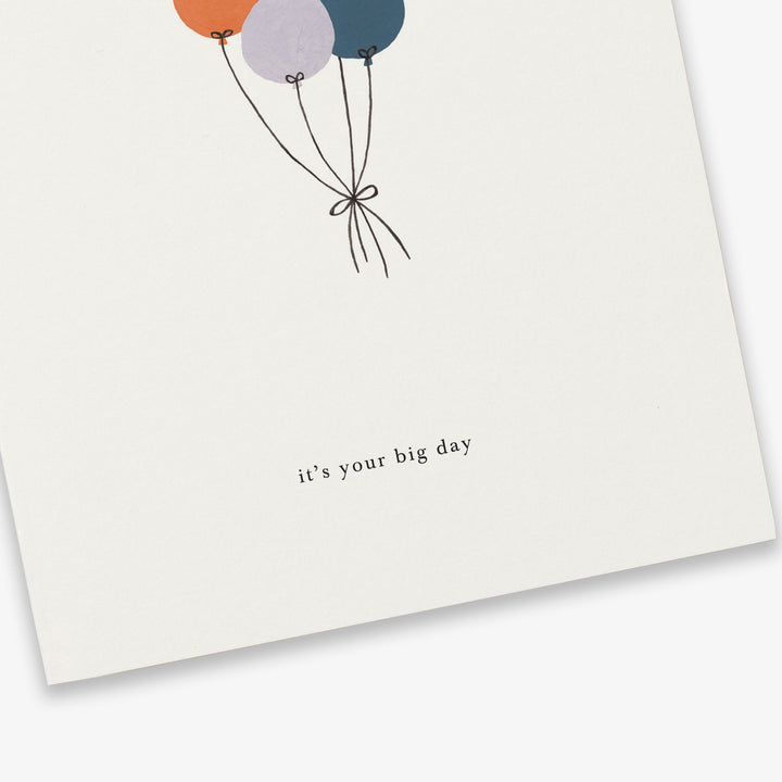 Kartotek Grußkarte Grußkarte - Your big day mit Ballons