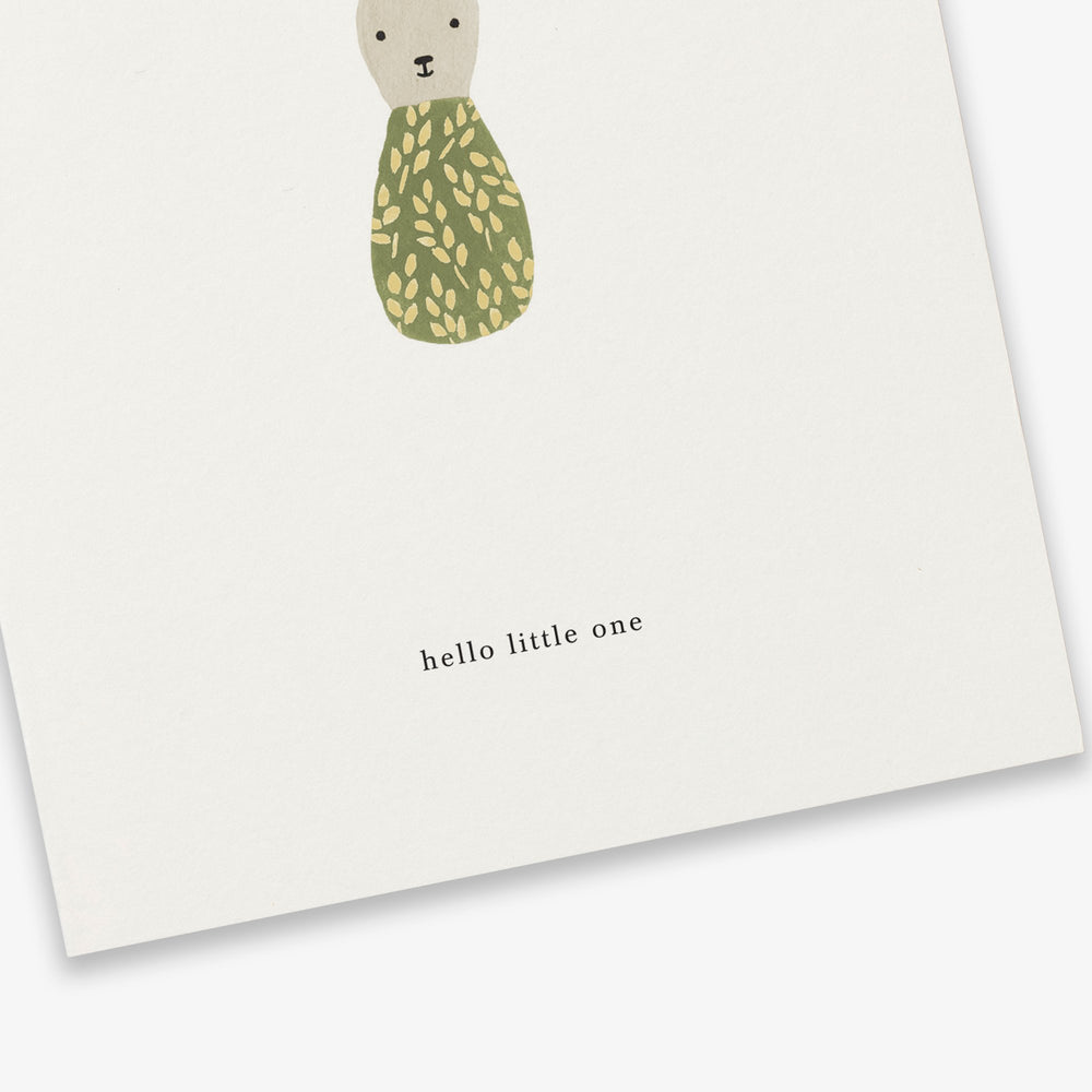 Kartotek Grußkarte Hello little one  - Glückwunschkarte zur Geburt