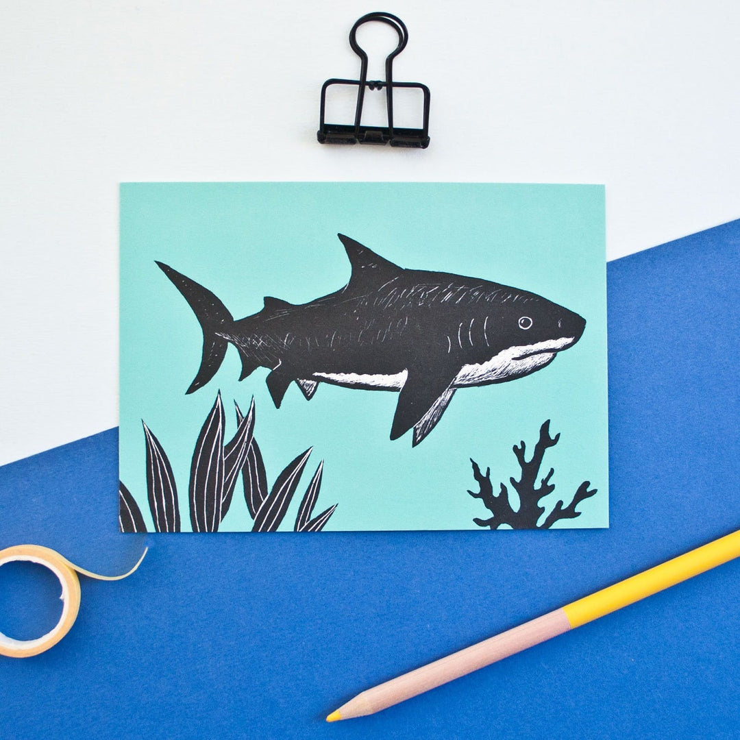Katja Rub Grußkarte Hai Postkarte