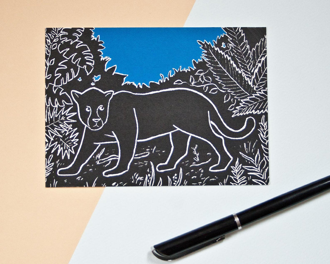 Katja Rub Grußkarte Jaguar Postkarte