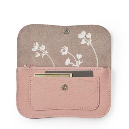 Keecie Geldbeutel Flash Forward Wallet - rosa Ledergeldbörse mit Siebdruck Innenleben