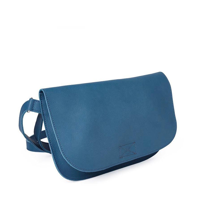 Keecie Handtasche Faded Blue - blaue Handtasche aus Leder - Lazy Boy