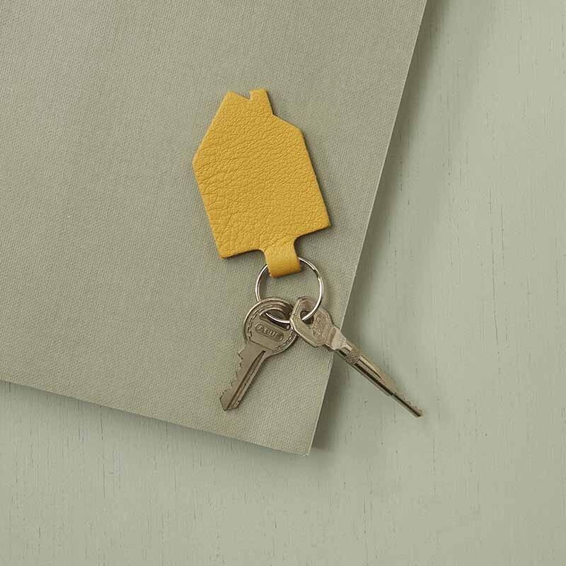 Keecie Schlüsselanhänger Schlüsselanhänger Haus gelb