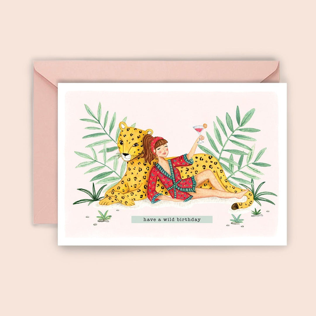 Luvter Paper Geburtstagskarte Geburtstagskarte Have a wild Birthday! mit Leopard