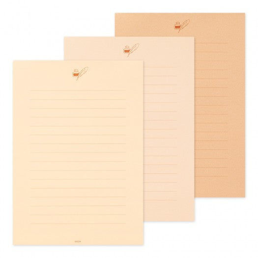 Midori Briefpapier Letter pad Giving a Color - A5 - Brown