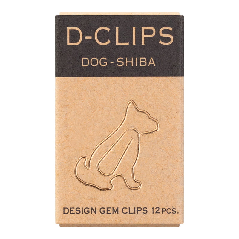 Midori Büroklammer D-Clips Mini Dog - Shiba - Büroklammern