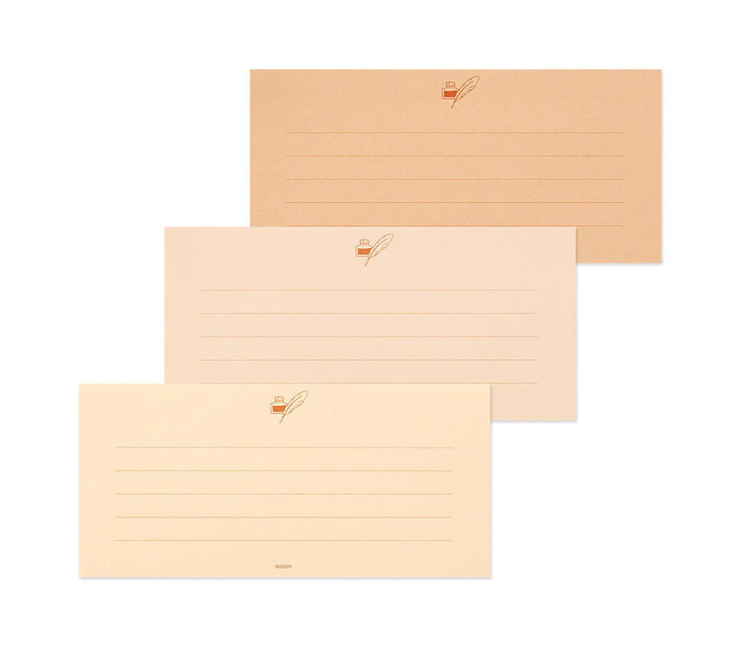 Midori Message Letter pad Giving a Color - Brown