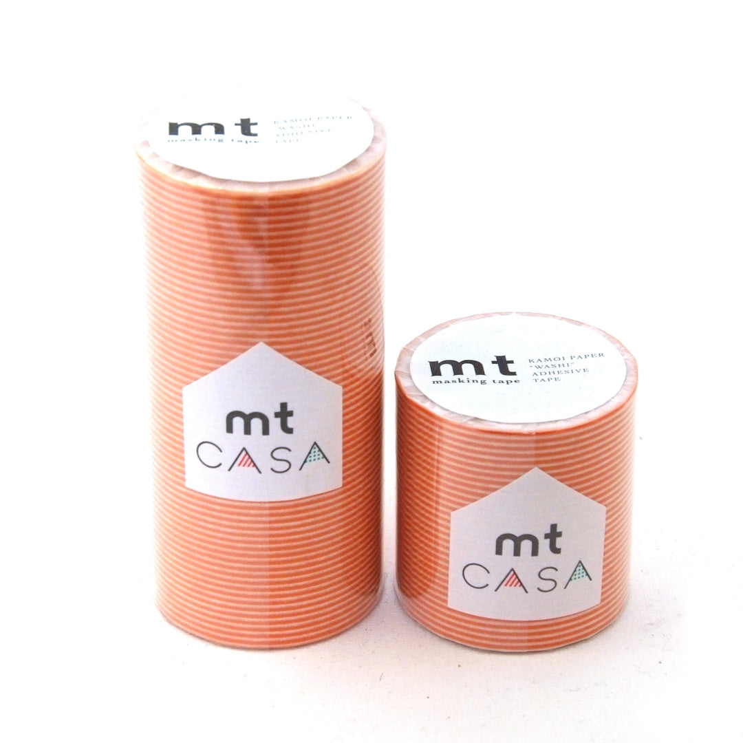 MT Washi Tape border orange / orange gestreift / 5cm x 10m MT Casa Streifen orange - blau - Konfetti