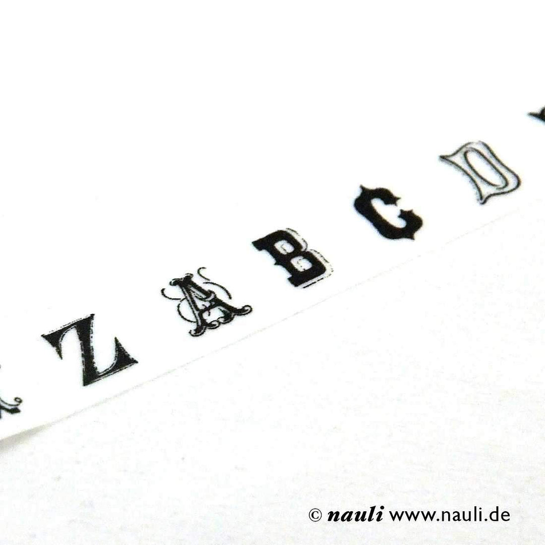 MT Washi Tape Masking Tape mit schwarzem Alphabet