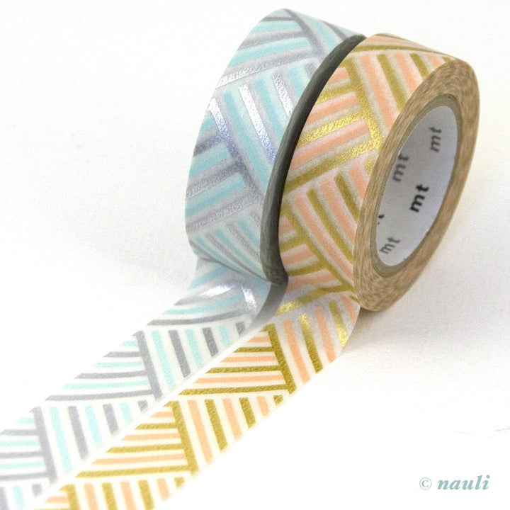 MT Washi Tape Washi Masking Tape corner hellblau pfirsich