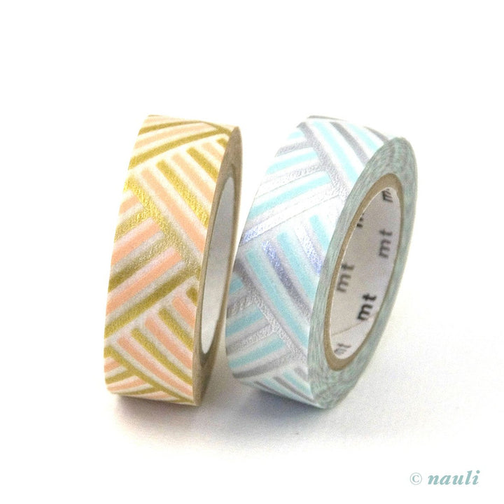 MT Washi Tape Washi Masking Tape corner hellblau pfirsich